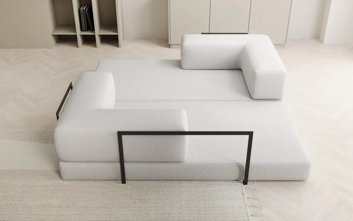 Designer Sofa Lazy 3 Sitzer in Bouclé