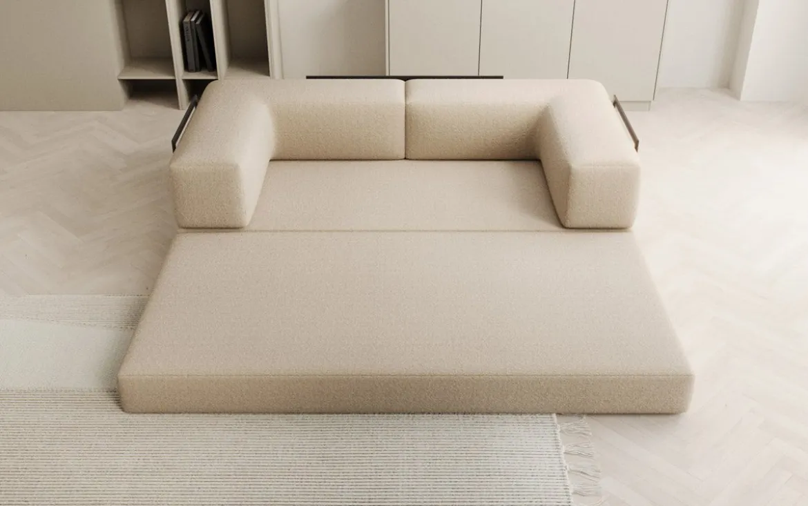 Designer Sofa Lazy 3 Sitzer in Bouclé
