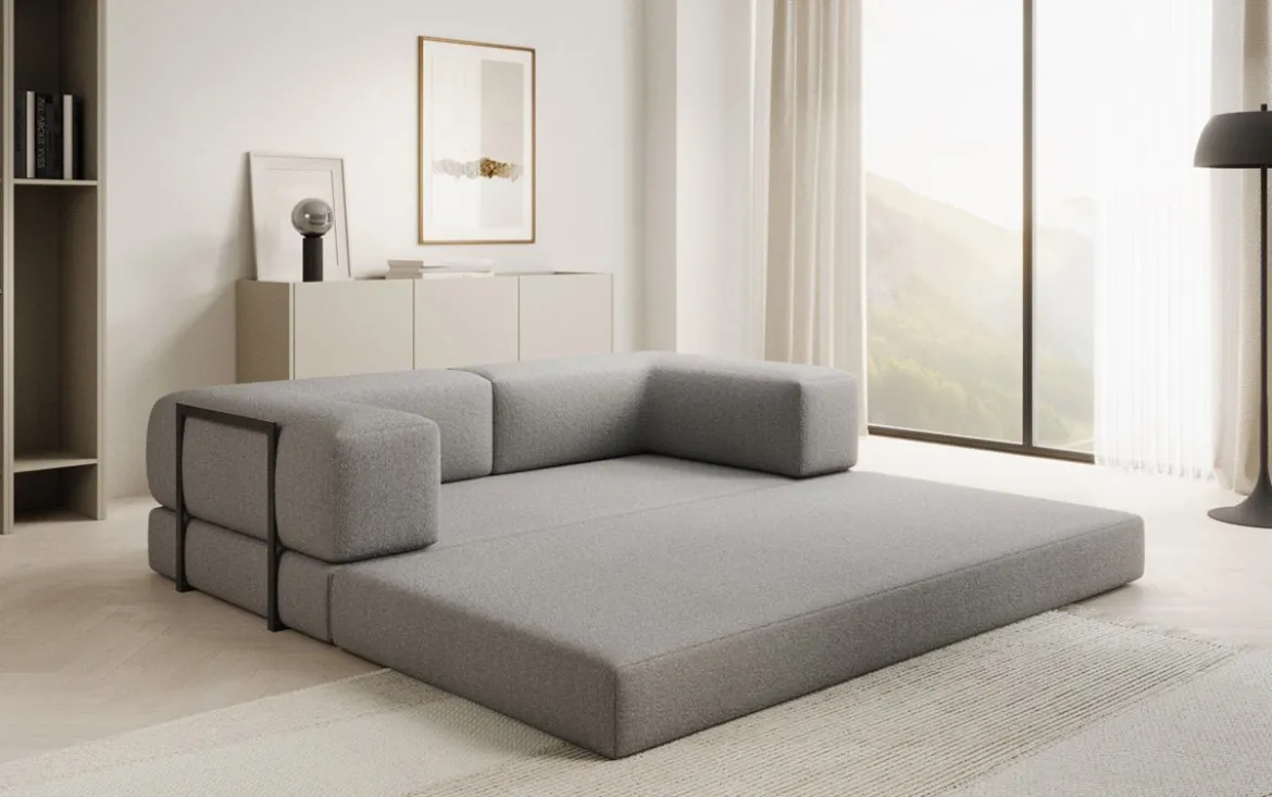 Designer Sofa Lazy 3 Sitzer in Bouclé