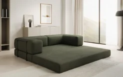 Designer Sofa Lazy 3 Sitzer in Bouclé