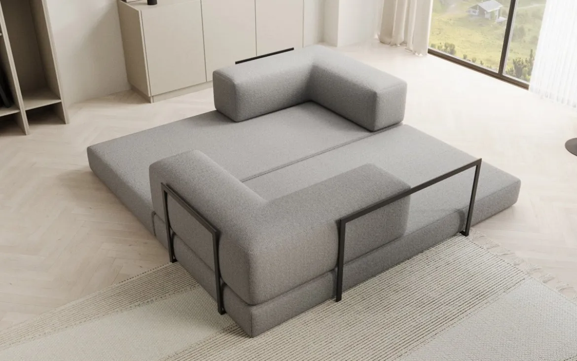 Designer Sofa Lazy 3 Sitzer in Bouclé
