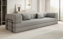 Designer Sofa Lazy 3 Sitzer XXL in Bouclé