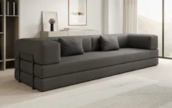 Designer Sofa Lazy 3 Sitzer XXL in Bouclé