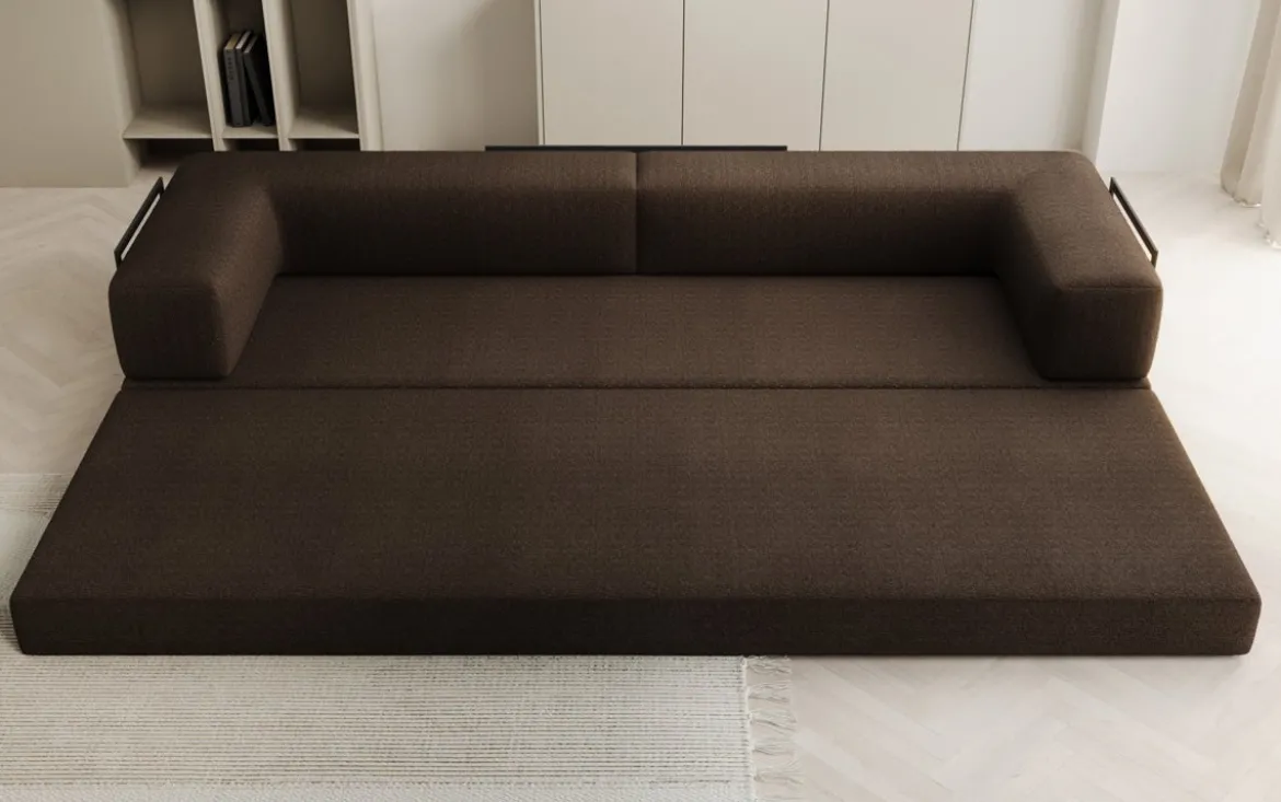 Designer Sofa Lazy 3 Sitzer XXL in Bouclé