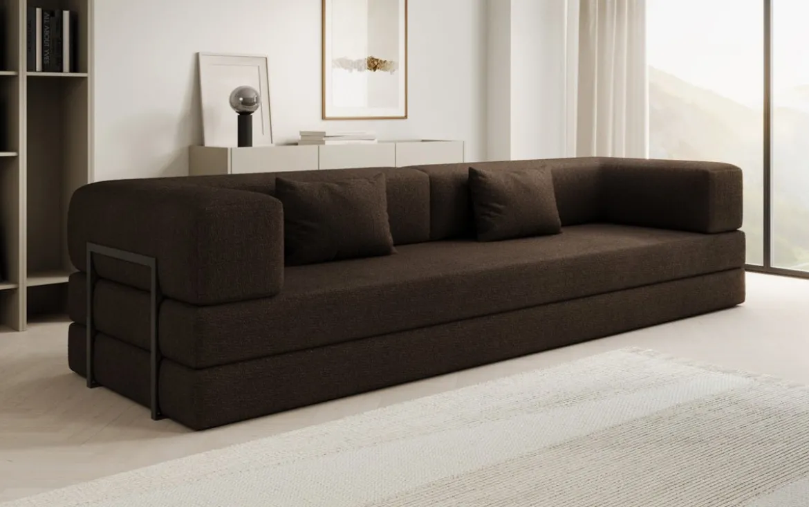 Designer Sofa Lazy 3 Sitzer XXL in Bouclé