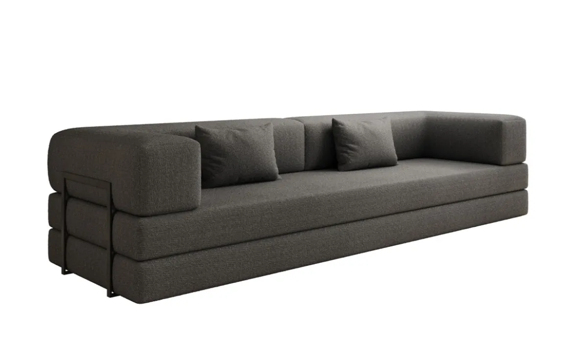 Designer Sofa Lazy 3 Sitzer XXL in Bouclé