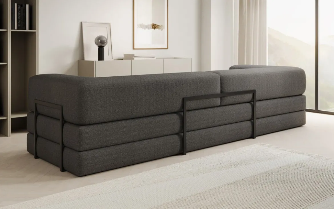 Designer Sofa Lazy 3 Sitzer XXL in Bouclé