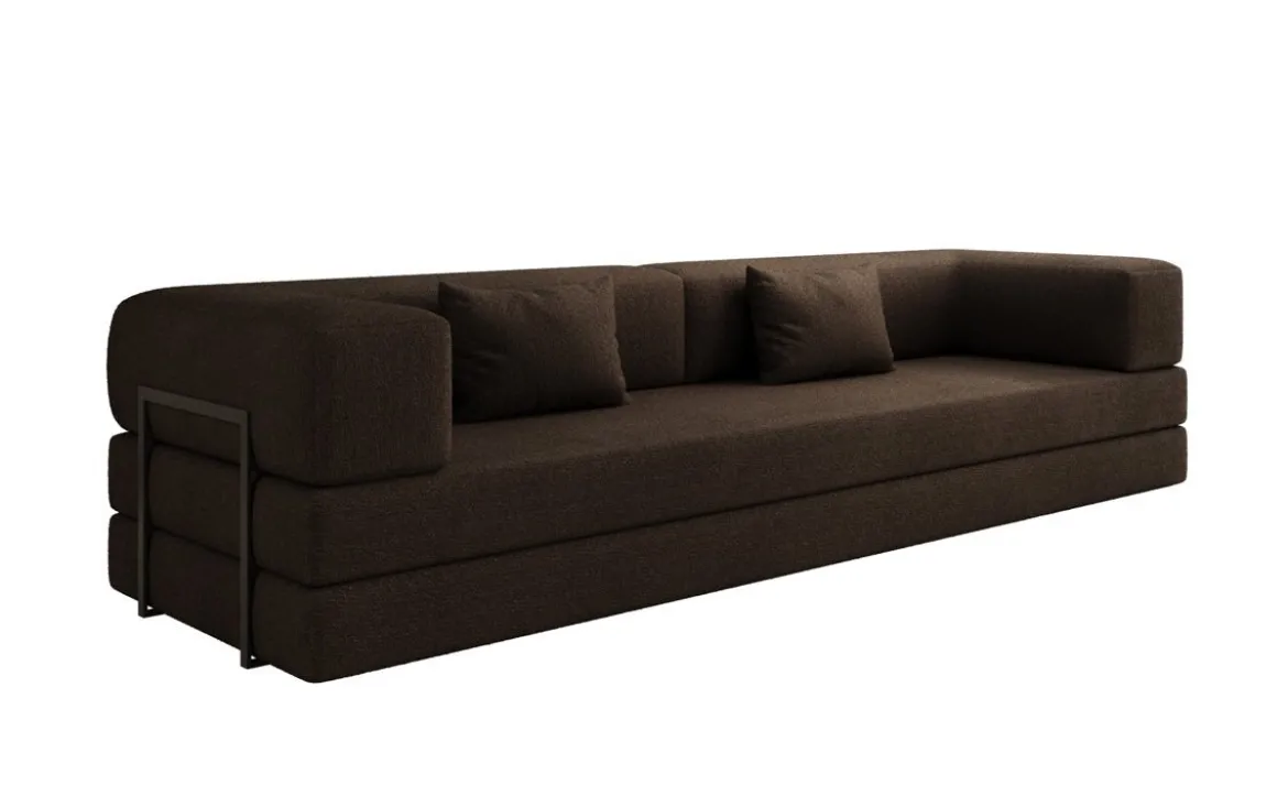 Designer Sofa Lazy 3 Sitzer XXL in Bouclé
