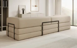 Designer Sofa Lazy 3 Sitzer XXL in Bouclé