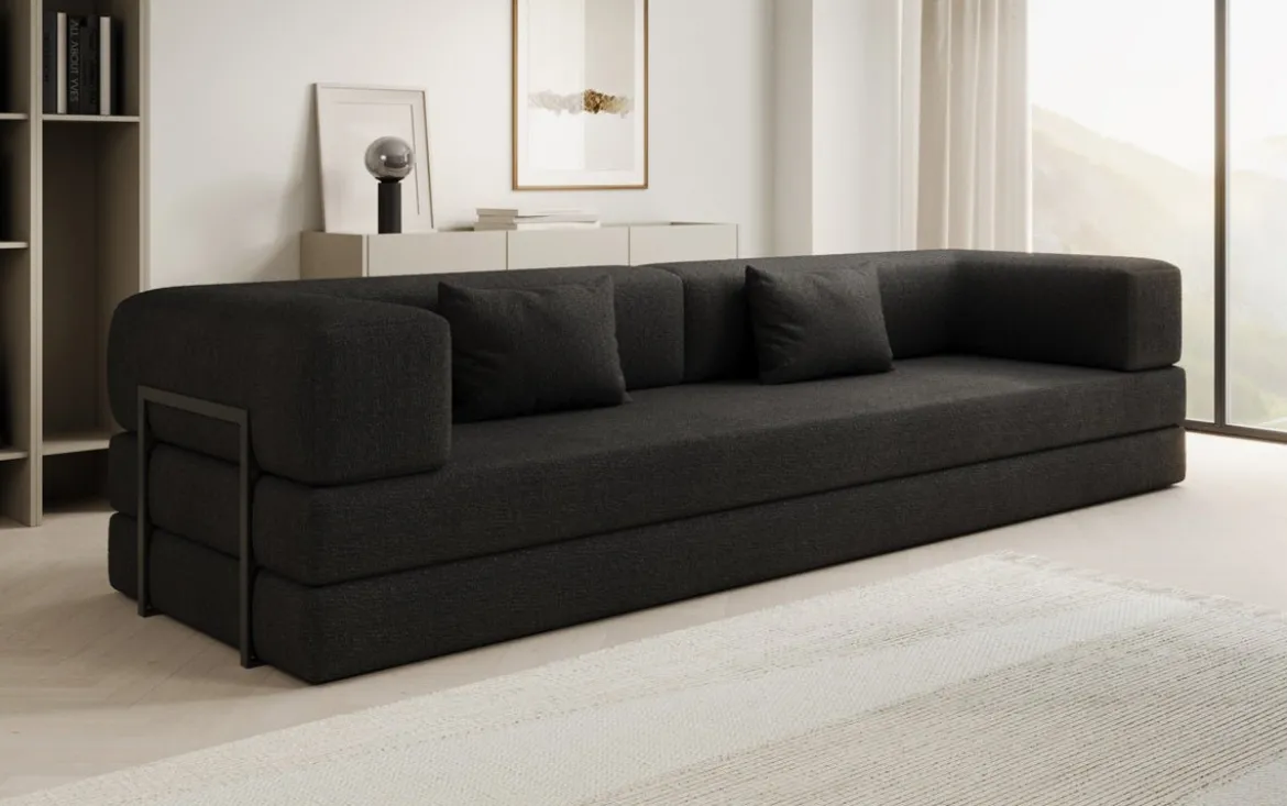 Designer Sofa Lazy 3 Sitzer XXL in Bouclé