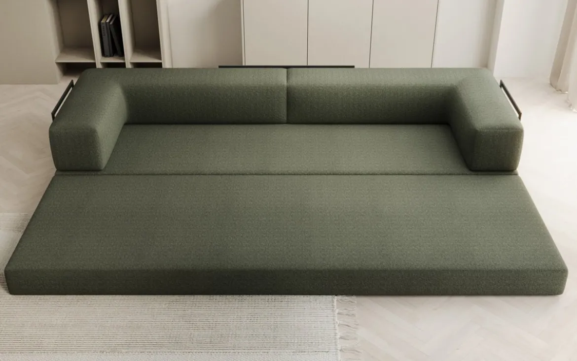 Designer Sofa Lazy 3 Sitzer XXL in Bouclé
