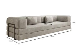 Designer Sofa Lazy 3 Sitzer XXL in Samt