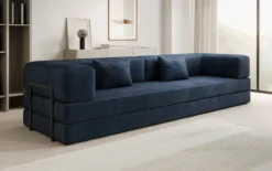 Designer Sofa Lazy 3 Sitzer XXL in Samt