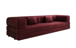 Designer Sofa Lazy 3 Sitzer XXL in Samt