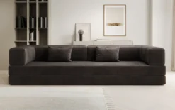 Designer Sofa Lazy 3 Sitzer XXL in Samt