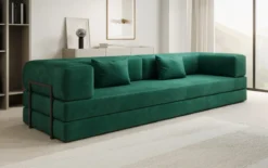Designer Sofa Lazy 3 Sitzer XXL in Samt