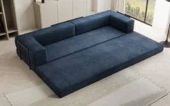 Designer Sofa Lazy 3 Sitzer XXL in Samt