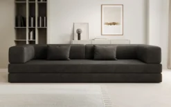 Designer Sofa Lazy 3 Sitzer XXL in Samt