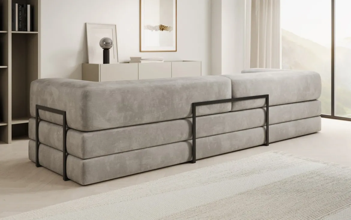 Designer Sofa Lazy 3 Sitzer XXL in Samt