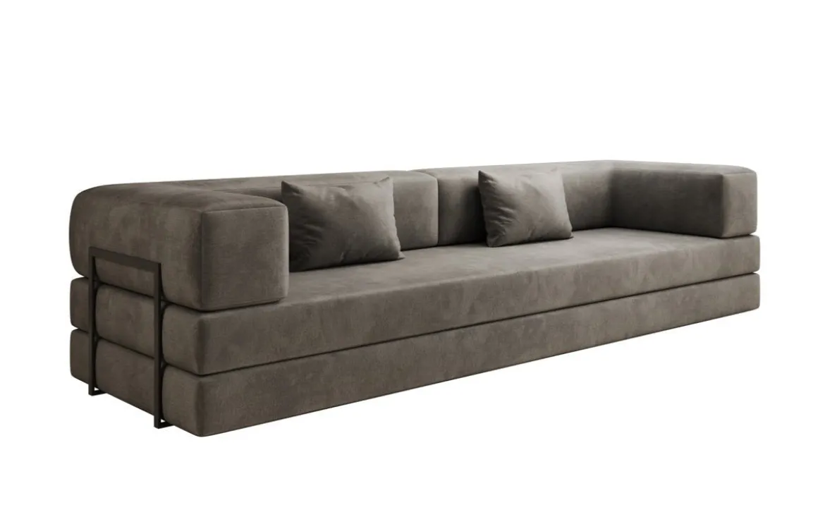 Designer Sofa Lazy 3 Sitzer XXL in Samt