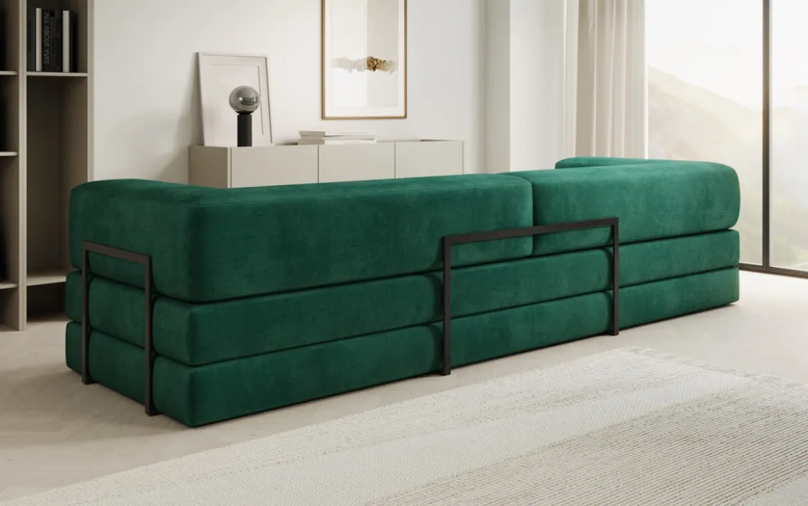 Designer Sofa Lazy 3 Sitzer XXL in Samt