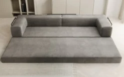 Designer Sofa Lazy 3 Sitzer XXL in Samt