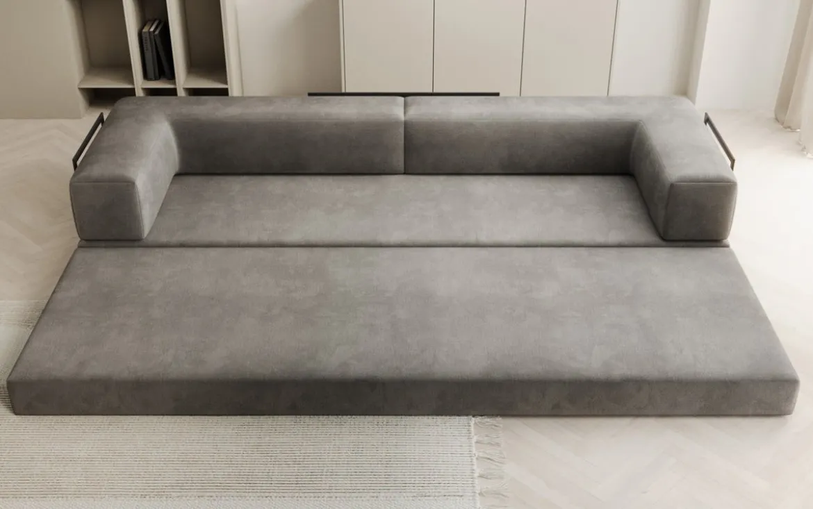 Designer Sofa Lazy 3 Sitzer XXL in Samt
