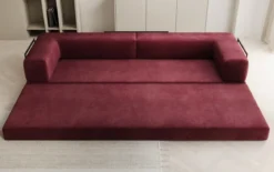 Designer Sofa Lazy 3 Sitzer XXL in Samt