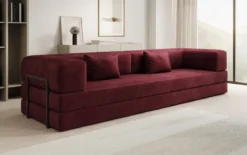 Designer Sofa Lazy 3 Sitzer XXL in Samt