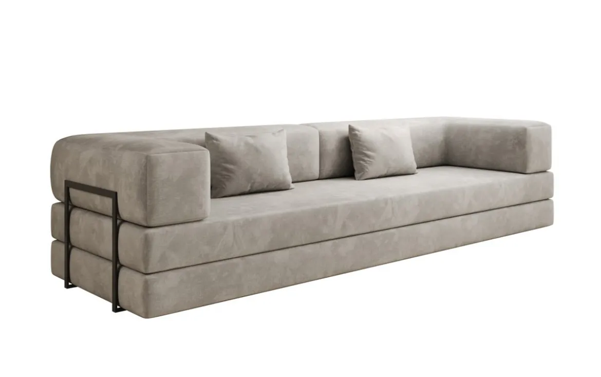 Designer Sofa Lazy 3 Sitzer XXL in Samt