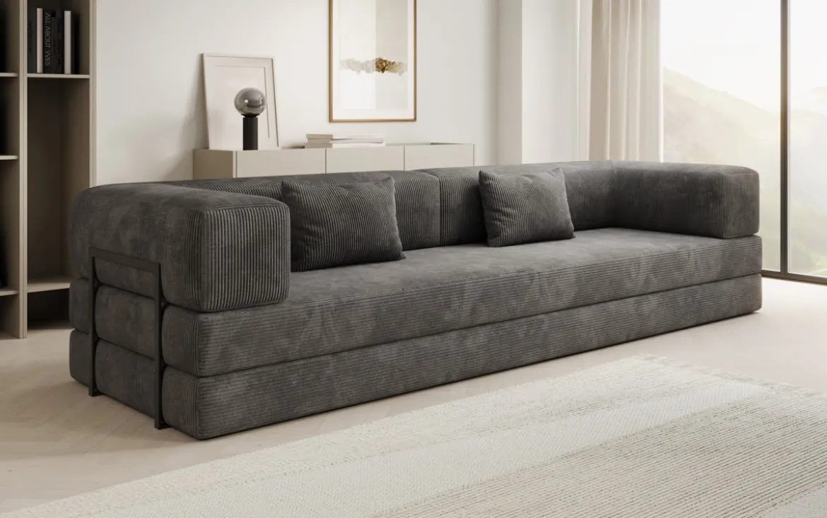 Designer Sofa Lazy 3 Sitzer XXL in Cord