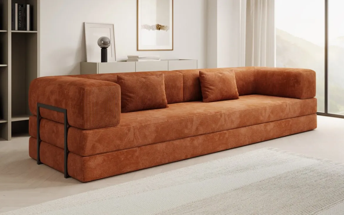 Designer Sofa Lazy 3 Sitzer XXL in Cord