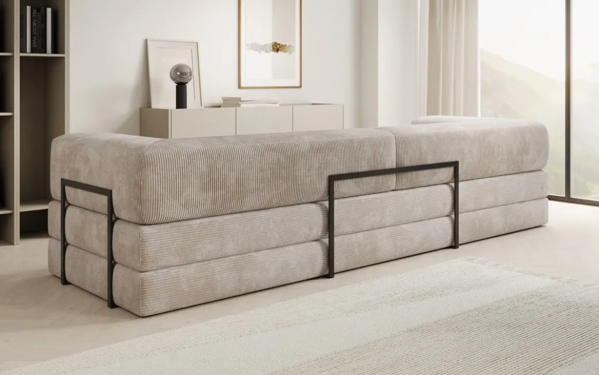 Designer Sofa Lazy 3 Sitzer XXL in Cord