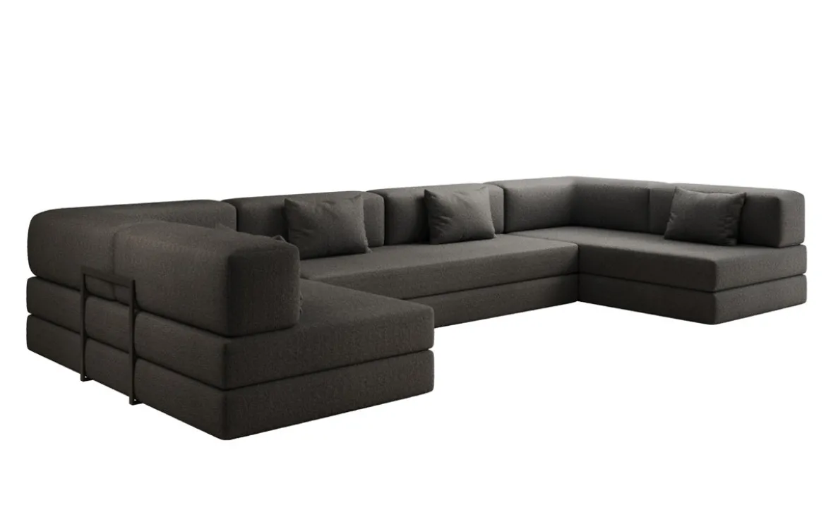 Designer Sofa Lazy U in Bouclé