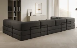 Designer Sofa Lazy U in Bouclé