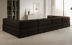 Designer Sofa Lazy U in Bouclé