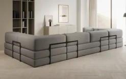 Designer Sofa Lazy U in Bouclé