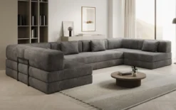 Designer Sofa Lazy U in Cord