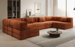 Designer Sofa Lazy U in Cord