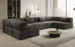 Designer Sofa Lazy U in Cord