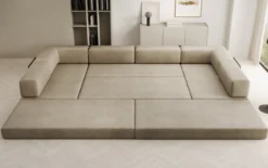 Designer Sofa Lazy U in Samt