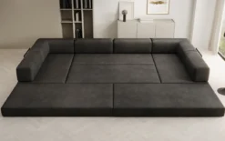 Designer Sofa Lazy U in Samt
