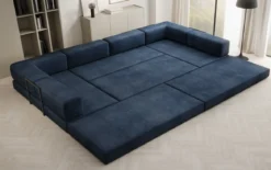 Designer Sofa Lazy U in Samt