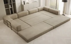 Designer Sofa Lazy U in Samt
