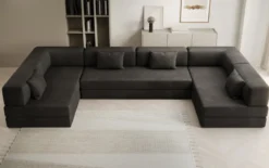 Designer Sofa Lazy U in Samt