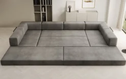 Designer Sofa Lazy U in Samt