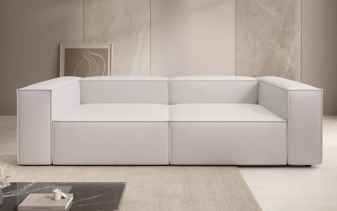 Designer Sofa Lesley 3 Sitzer in Echtleder