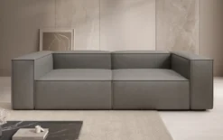 Designer Sofa Lesley 3 Sitzer in Echtleder