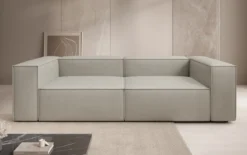 Designer Sofa Lesley 3 Sitzer in Echtleder