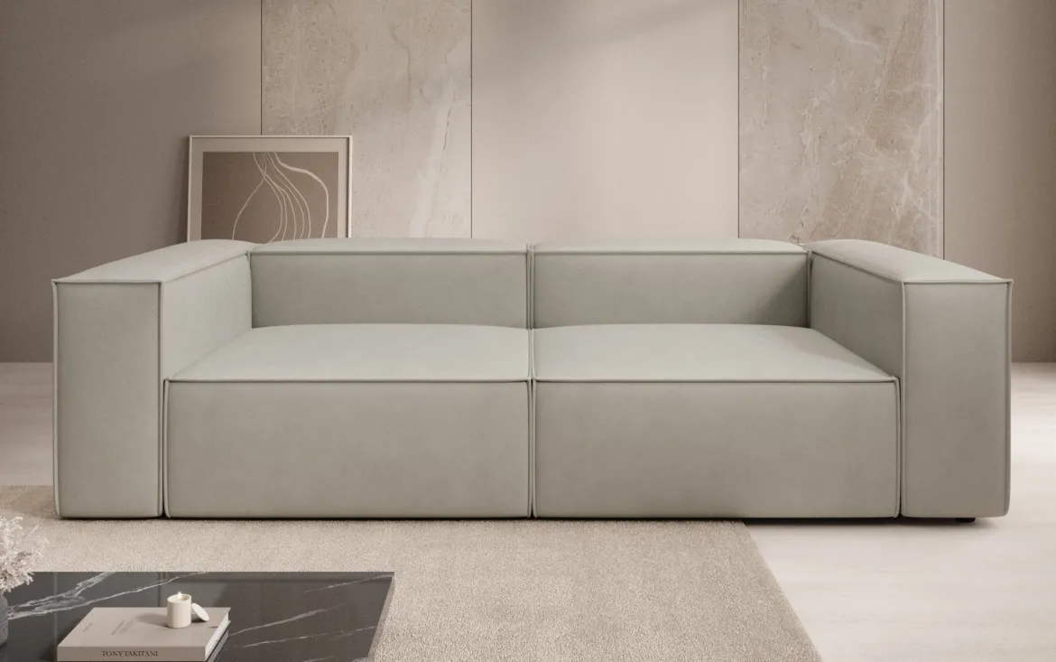 Designer Sofa Lesley 3 Sitzer in Echtleder
